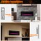 Ultra-Thin Electric Fireplace with Decorative Crystals and Smart APP Control